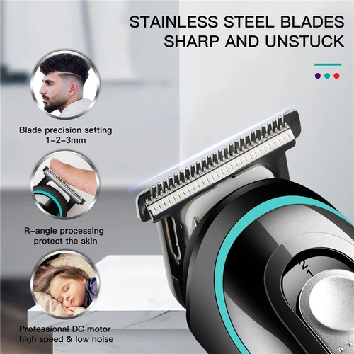 VGR Professional Rechargeable USB Cordless Electric Hair Clippers Trimmer Barber - Picture 9 of 12