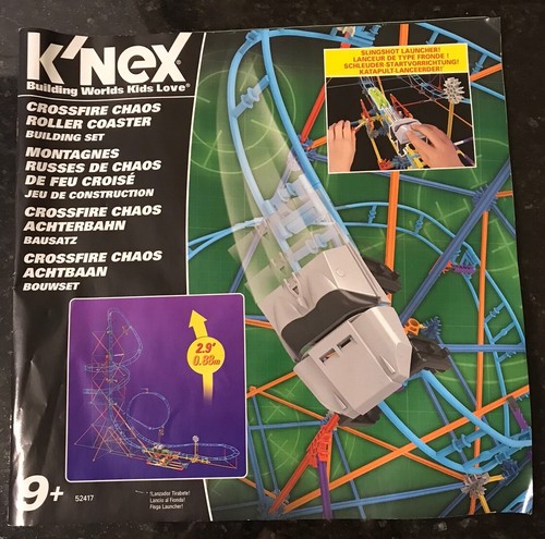 KNEX Crossfire Chaos Roller Coaster Set Slingshot Launcher 536 pcs BOX INS Track - Picture 23 of 24
