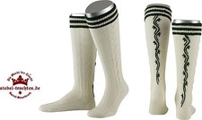 THE EYE-CATCHER stockings costume knee socks embroidery & two braids LUSAN natural
