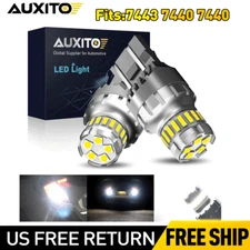 7443 7440 LED Reverse Backup Brake Tail Stop Parking Light Bulbs CANBUS 6500K 2X