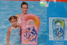 Kids Pink Surf Mat Pool Water Float with Built-in Tow Rope Ages 3-6 NEW
