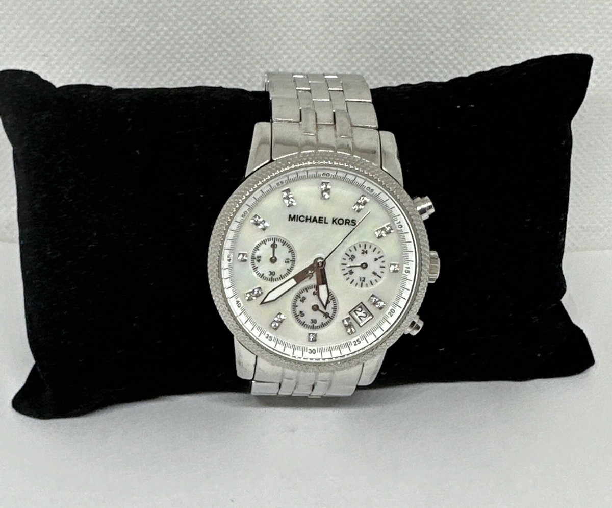 Michael Kors MK5020 Silver Watch Michael Kors MK5020 Watch: Dazzling Silver Ritz Pavé  main image 4