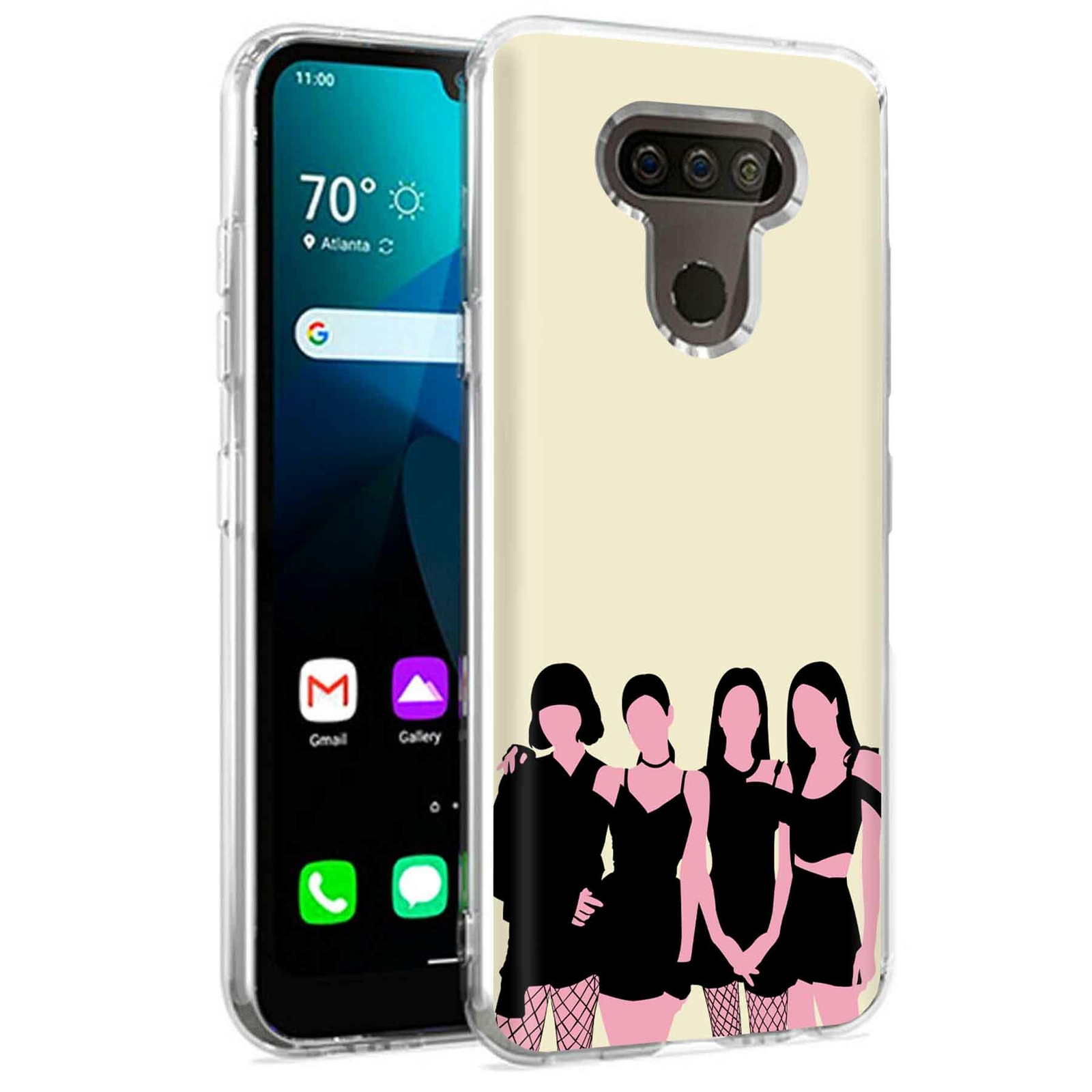 Phone Case for LG Harmony 4,Premier Pro Plus,K41, KPOP Blackpink 3 Print-image