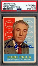 Tim McCarver PSA DNA Signed 1959 Topps Ford Frick Autograph