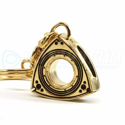 ROTOR KEYCHAIN - GOLD FINISH- WANKEL RX7 RX2 RX8 R100 ROTARY ENGINE 10A 12A 13B