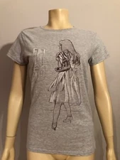 Junk Food Womens Graphic Logo Cotton Alice in Wonderland T-Shirt Size M