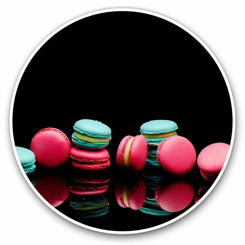 2 x Vinyl Stickers 20cm - Macaron French Macaroon Food Cool Gift #3435