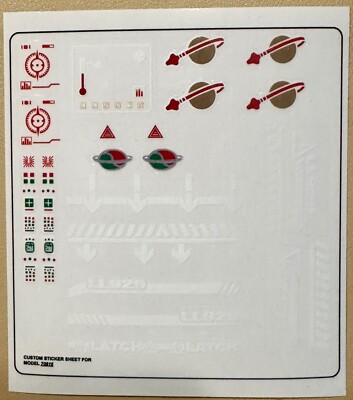 Custom Aufkleber 70816 Replacement Sticker Sheet for Spaceship