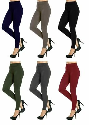 BARFLY FASHION Ladies Thick Winter Thermal Leggings Fleece Lined Warm High Waist Size UK 10-22