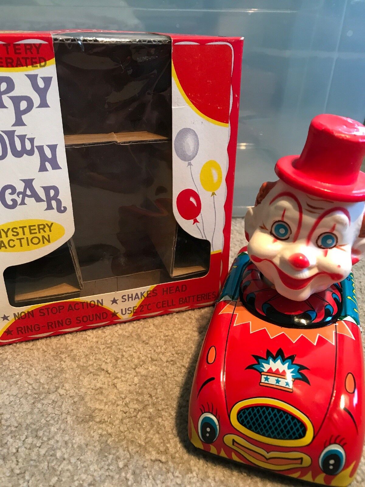 MINT Safety and trust RARE Vintage HAPPY CLOWN CAR 70% OFF Outlet ORIGIN in TOY YONEZAWA Japan