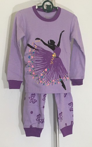 4 PC CoralBee Pajamas Sleepwear Set Long Sleeve Dancing Cupcake Cotton 4 NIB - Picture 3 of 8