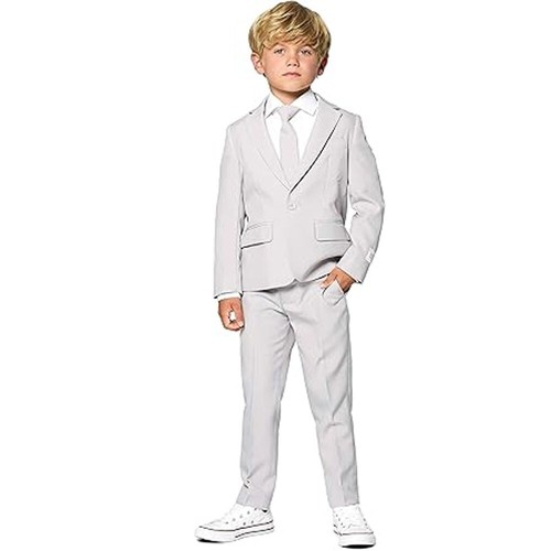 Boy's Suits 3 Pieces for Youth Boys Wedding Evening Party Formal Slim Fit Suits - Picture 8 of 27