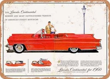 METAL SIGN - 1960 Lincoln Continental Mark V Convertible Vintage Ad