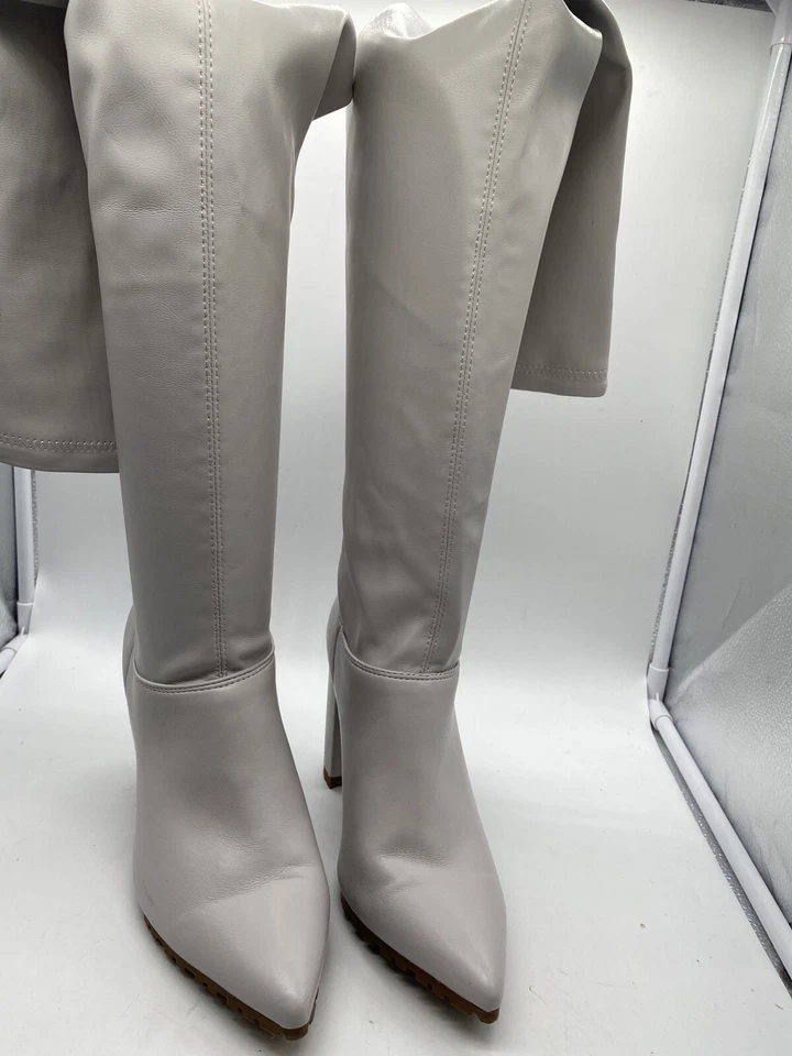 Botas de niña Madden para mujer talla 8 gris señal zapatos por encima de la rodilla Foto 4 de 4