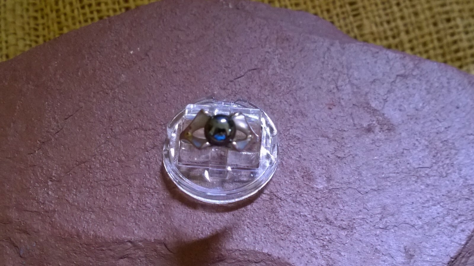 Sterling Silver Hematite Sphere Ring - image 1