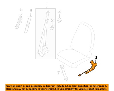 FORD OEM 08-14 E-150 Restraint Systems Front Seat Belts-Buckle 8C2Z1561202BA