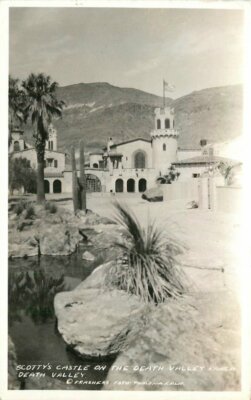 Death Valley Scotty's Castle Frasher Inyo California 1930s RPPC Postcard 12601