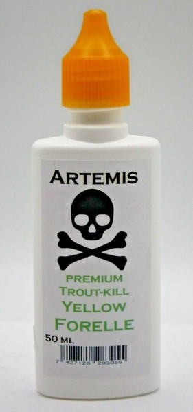 Forelle, Lockmittel KöDer, Angeln,, Artemis Trout-Kill Yellow,Forellen Lockstoff-image