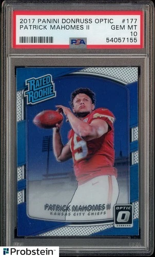 2017 Donruss Optic #177 Patrick Mahomes II Chiefs RC Rookie PSA 10 GEM MINT