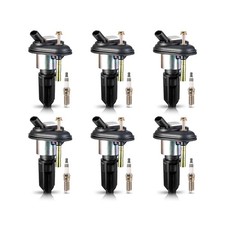 Set of 6 Ignition Coil Pack and Spark Plugs Iridium Compatible with... Fast Ship