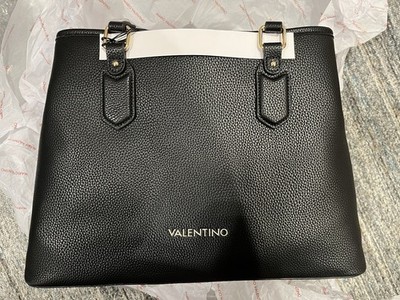 Damentasche MARIO VALENTINO Schultertasche Schwarz Leder