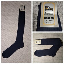Vtg Aristocratic Herren Long Over-the-Calf Socks Germany 43-45 NOS Cotton Blend