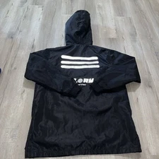 Glo gang full zip jacket men’s large black multi pockets hip-hop streetwear