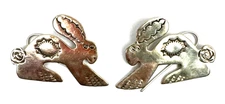 Vintage Richard Lindsay Bunny Rabbit Earrings 925 Sterling Silver 1988 Santa Fe