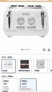 Haden 75013 Heritage 4 Slice Retro Toaster-White