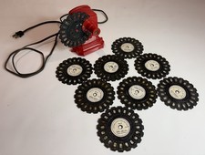 1940s Televue Red National Plastic Corp Projector With Movies Working