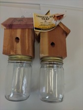 Cedar Wood Carpenter Bee Traps 2 Pack Outside Boring Amish-Made Rustic Outdoor