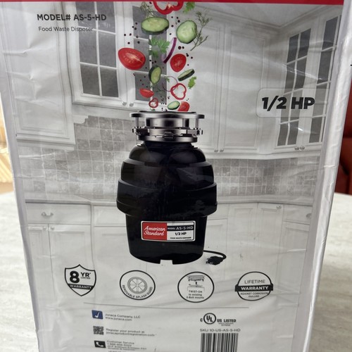 10-US-AS-5-HD Garbage Disposer, 1/2 HP Heavy Duty, Black