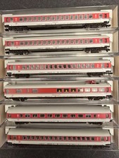 Fleischmann N Zugset, Konvolut IC rot/ grau 6-teilig. Vitrinen Modelle. IN OVP