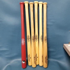 6 Louisville Slugger Mini 18" Wooden Bats Museum Factory Souvenirs