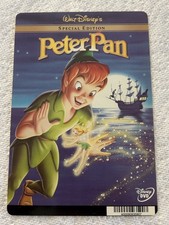 Vintage Blockbuster Video Plastic Diplay Sign - Peter Pan 5.5" x 8" Disney