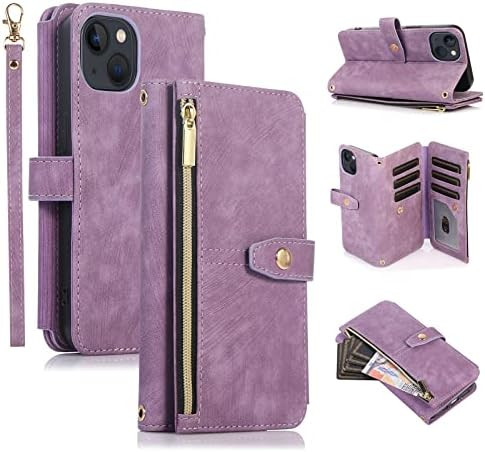 Crossbody Wallet Case for iPhone 13/iPhone 14 6.1 inch, 9 Card Slots Adjustable - Bild 7 von 7