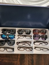 New Bulk Lot Of 12 Clear Lens And Dark Lens Optical Glasses.