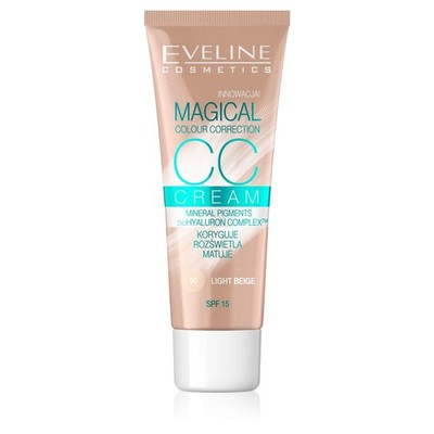 CC Cream Farbkorrektur Make-up SPF 15 Light Beige 30ml Eveline Cosmetics