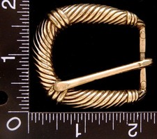 MJ24149 VINTAGE 1994 ROPE DESIGN CUT-OUT TONGUE TYPE BELT BUCKLE