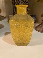 Indiana Glass 5.5" Vase Decanter Bottle Daisy & Button Pattern Mid Century