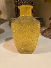 Indiana Glass 5.5" Vase Decanter Bottle Daisy & Button Pattern Mid Century