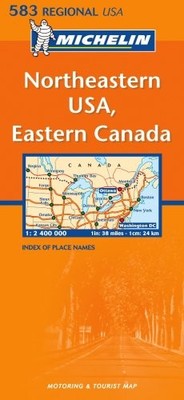 Northeastern USA, Eastern Canada: No.583 (Michelin Regional... Sheet map, folded