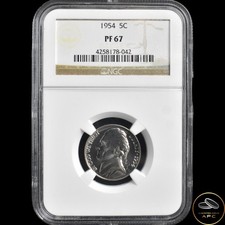 1954 Jefferson Nickel NGC PF 67 Proof