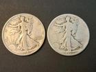 Lot (2) 1920-P & 41-D Walking Liberty Half Dollar Coins
