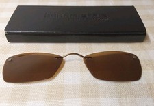 Chemistrie Magnetic Clip On Sun Shade Brown Copper For Eyeglasses With Case