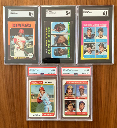 HOF VINTAGE CARD LOT PSA/SGC (5 CARDS!)
