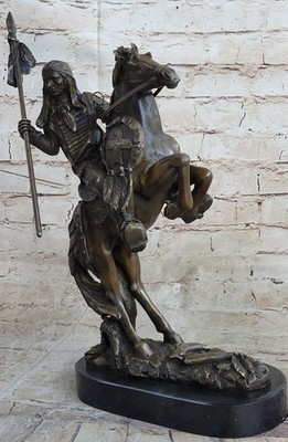 VINTAGE STYLE Bronze Metal INDIAN  HORSE Figurine Lost Wax Method Bronze Statue