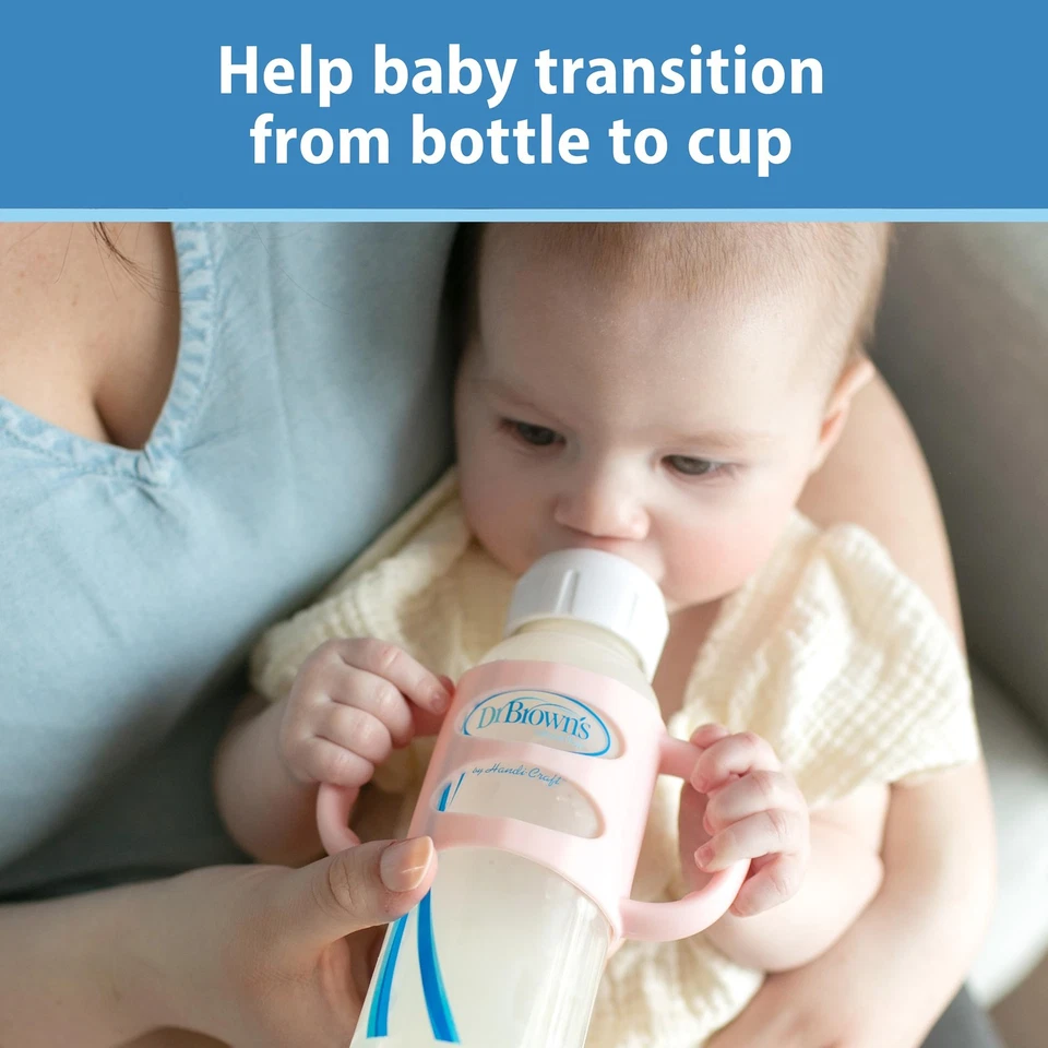 Dr. Brown's Sippy Boquilla Manijas Silicona Negro y Crudo 8oz Paquete de 2 Foto 2 de 4