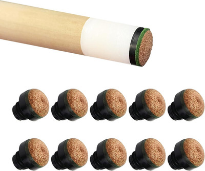 Winsport Billard Queue Schraubleder 12 mm (10 St.), Schraubbare Ersatzspitze, PV