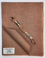 Wichelt Permin Fabric  Linen 28ct Milk Chocolate 7695